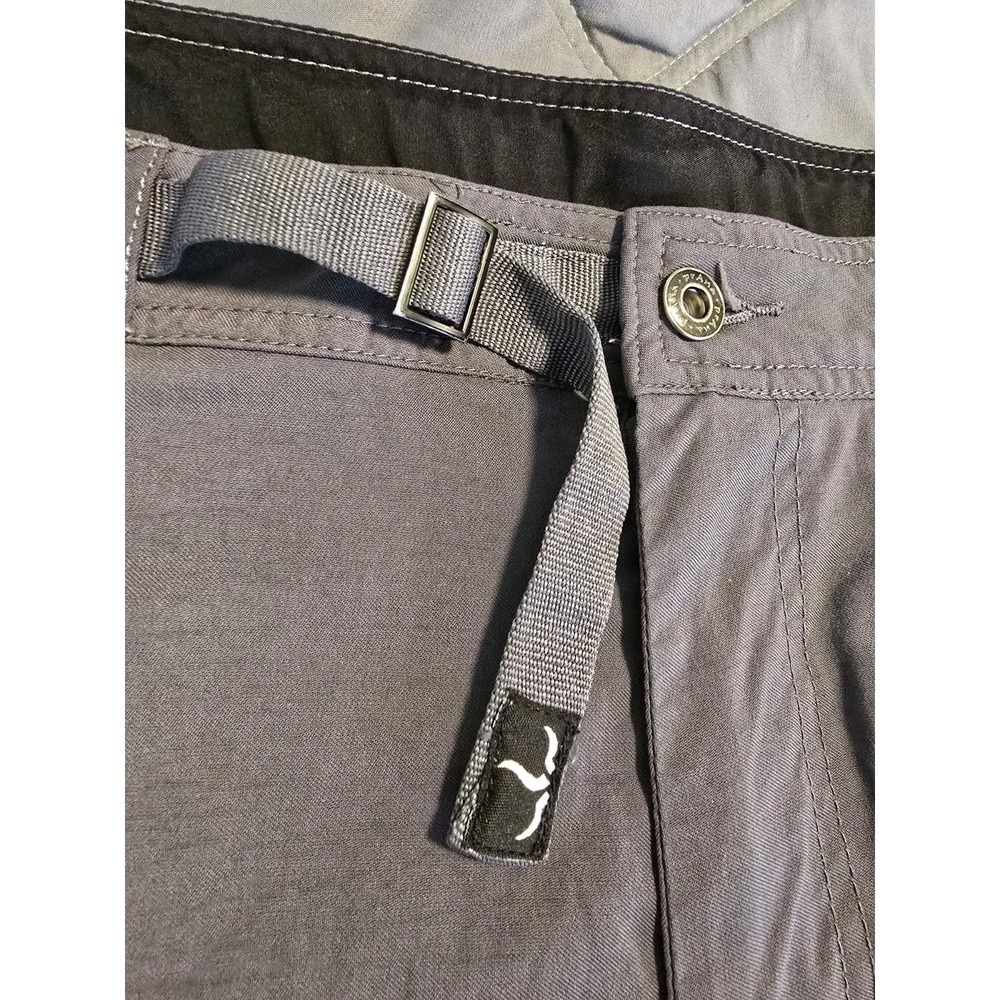 Prana Pants Womens L Gray Capri Lightweight Breathe Stretch Hiking Outdoor - Picture 3 of 9